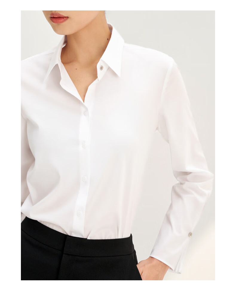 G2000 Modal Stretch Women's Comfortable Skin-Friendly Spring Summer Office Long Sleeve Shirt Ice Blue 34 7