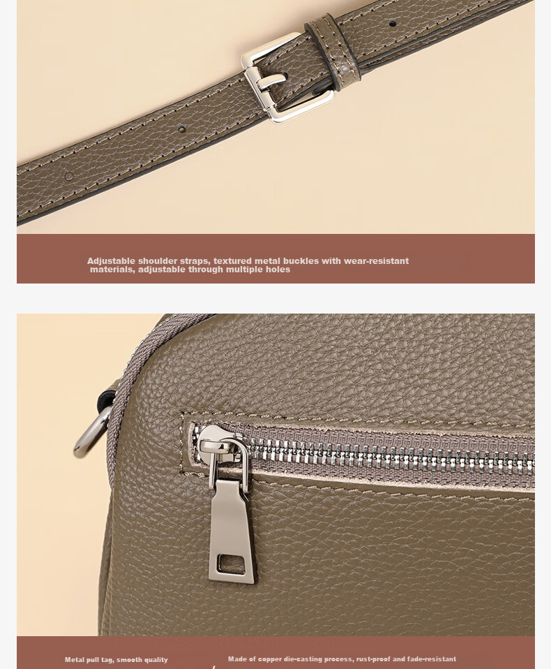 Viney Leather Handbag, Women's Crossbody Bag, Middle-Aged Shoulder Tote Bag, Practical Birthday Mother's Day Gift for Mom 9