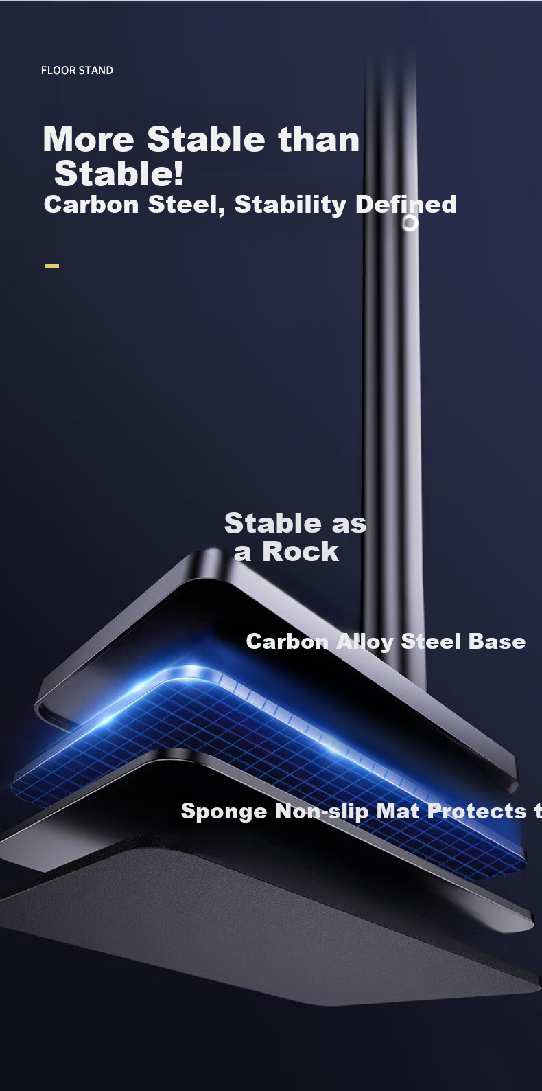 Zitai Phone And Tablet Stand, Floor-Standing IPad Live Streaming Stand, Lazy Bedside Stand for Overhead Shooting, Adjustable Telescopic Video Recording Stand for Watching Shows And Online Classes, Arm-Supporting Bracket, 135CM 4