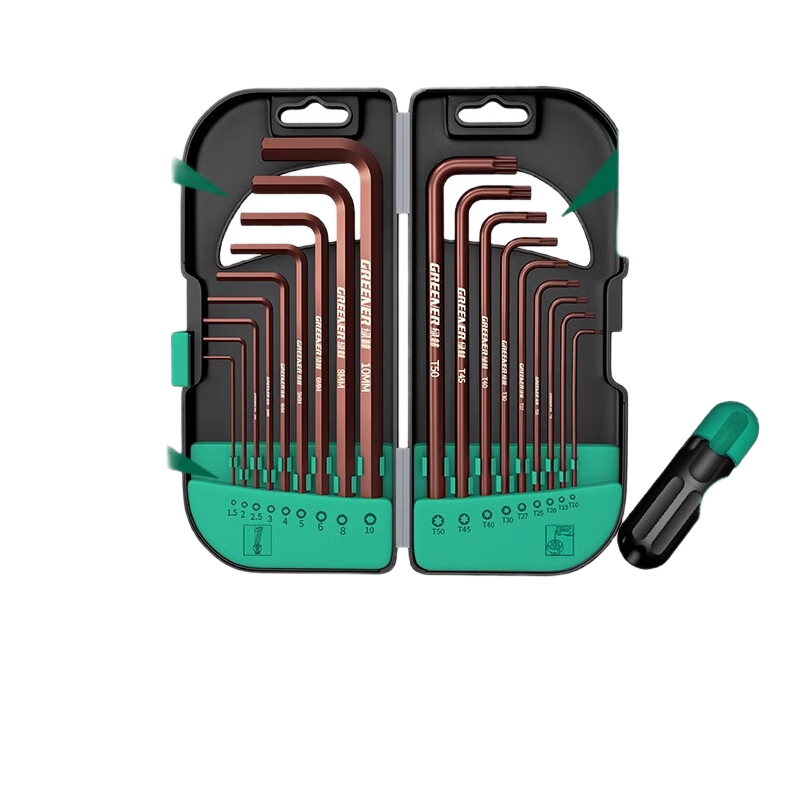 GREENER Hex Key Set, Household Screwdriver Kit, Internal Hexagon T-Shaped Hexagonal Star Wrench, Extended