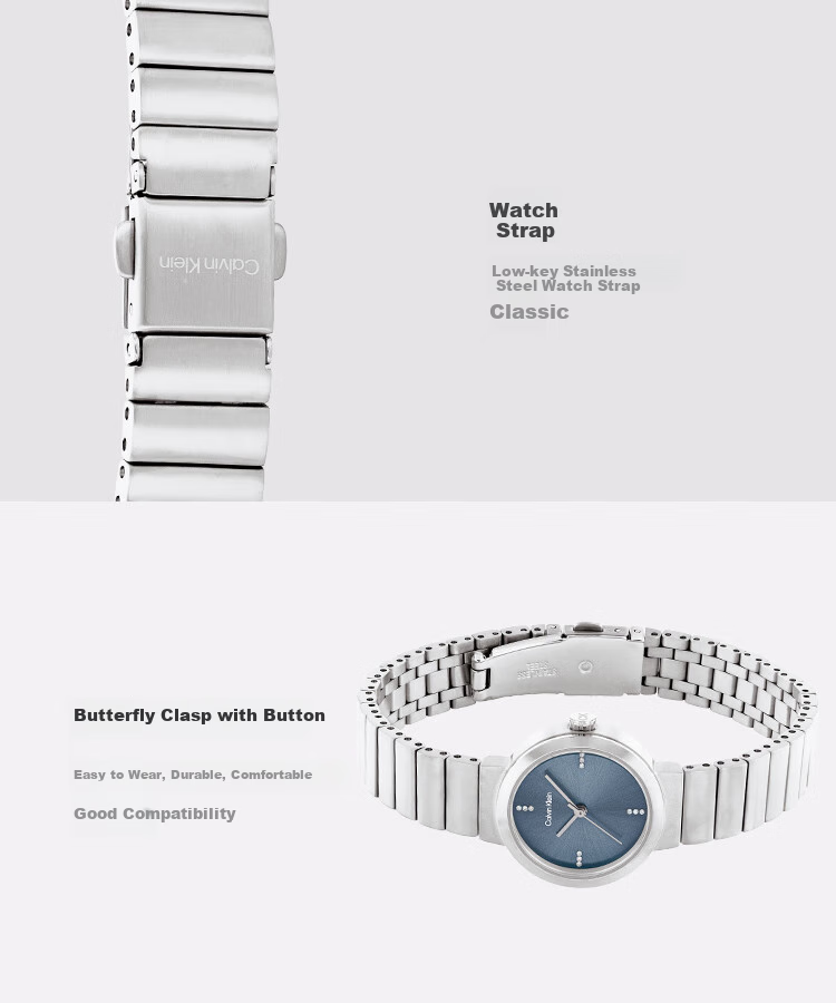 Calvin Klein CK Watch Elite Steel Strap Quartz Blue Dial Unisex Wristwatch Birthday New Year Gift 25200415 4