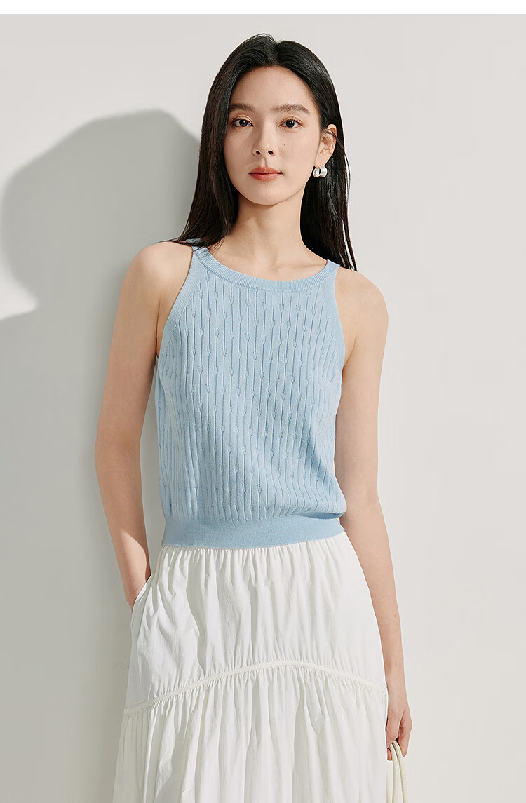 Inman Lightweight Cool Knit Vest Small Camisole 2025 Summer New Women's Layered Slim Top Lotus Pink S 20