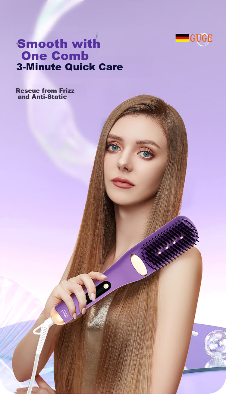 GUGE [Steam Straightening Comb] German Straightening Comb, Gentle on Hair, Dual-Use for Straight And Curly Hair, Bangs And High Crown, Hair Volumizing Tool, Hair Comb, Birthday Gift for Wome 2