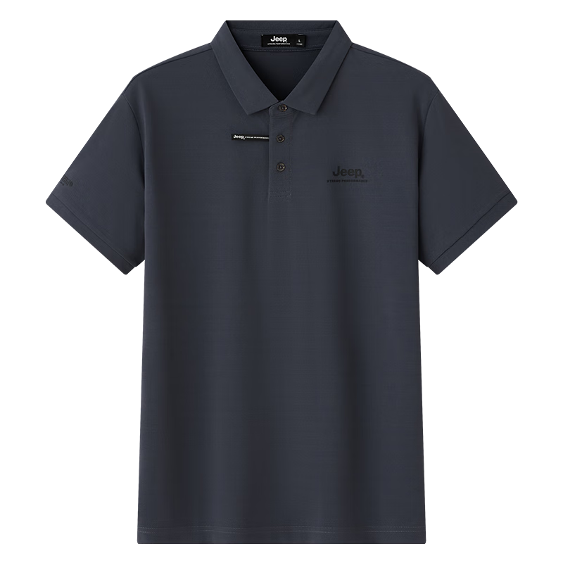 JEEP Men's Short Sleeve Polo Shirt Outdoor Sports Ice Cooling Quick-Dry Business Casual Fitness T-Shirt