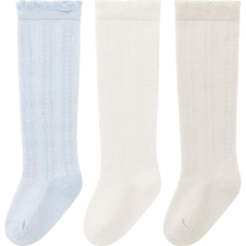 PurCotton Baby Socks, Newborn Infant Socks, Pure Cotton Long Socks, Breathable Over-Knee Socks, 10cm-12cm