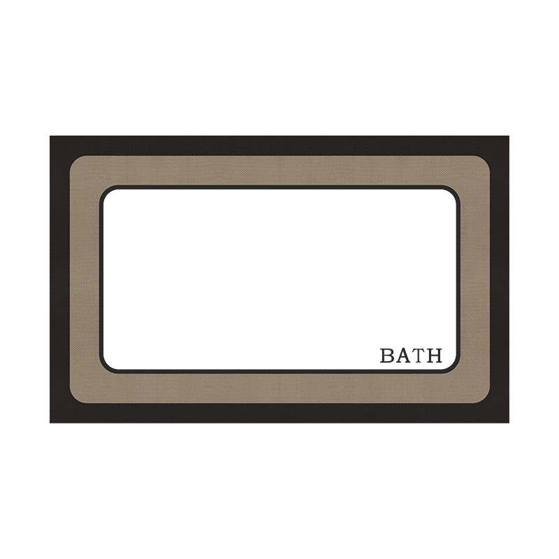 Qiqi Imitation Linen Woven Bathroom Mat Entrance Mat Absorbent Non-Slip Door Mat Quick-Dry Rug