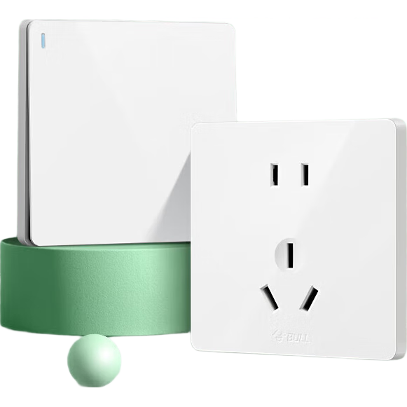 BULL Switch Socket G12 Series, Two-Hole 10A Three-Hole 16A Air Conditioner Socket Panel G12Z227S, Ivory White