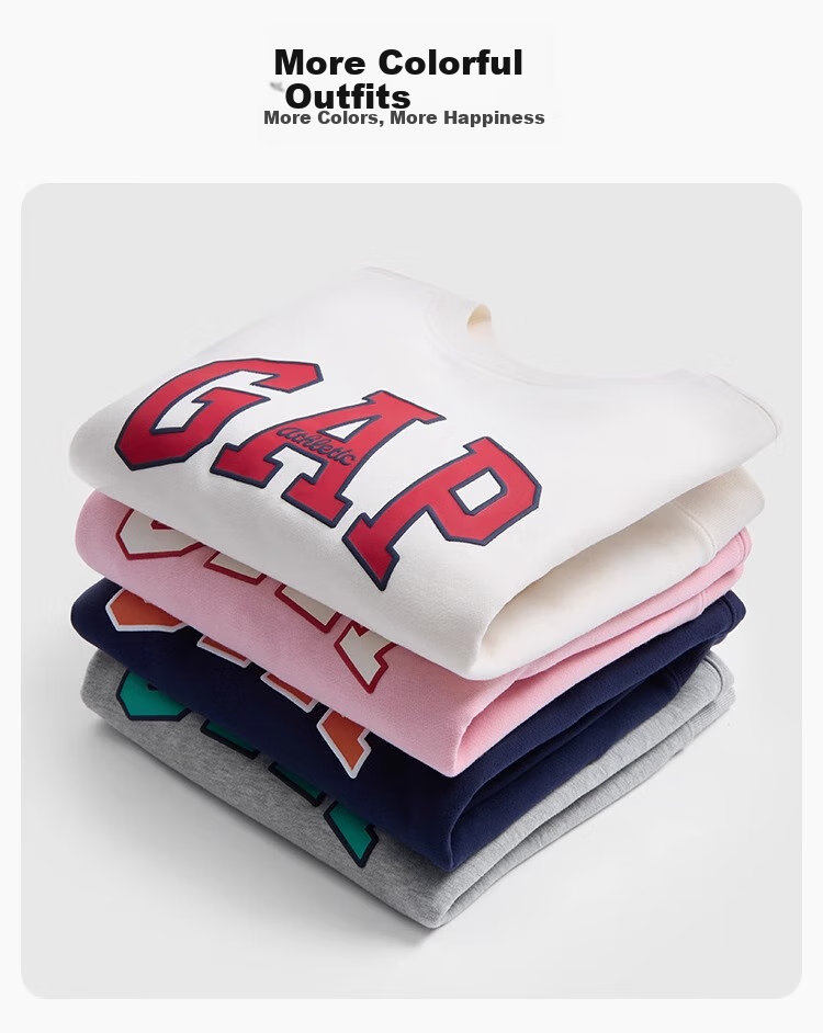 GAP [Same Style for Older And Younger Kids] Boys And Girls Spring Logo Contrast Color Long-Sleeve Sweatshirt 687330 2