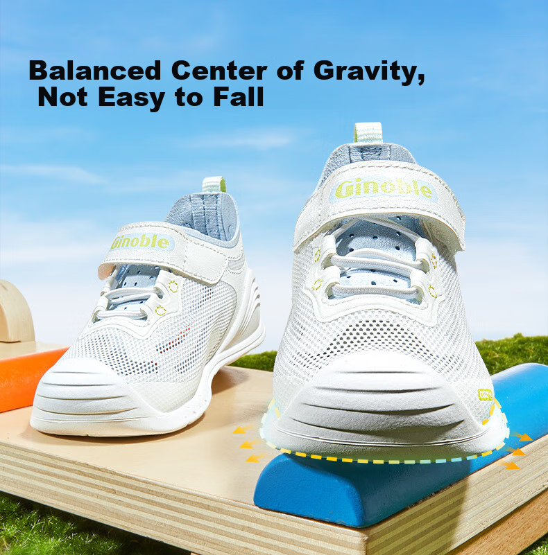 Ginoble Summer Breathable Baby Walking Shoes for 8-18 Months, Boys And Girls Mesh Sandals GB2436 Cream White 7