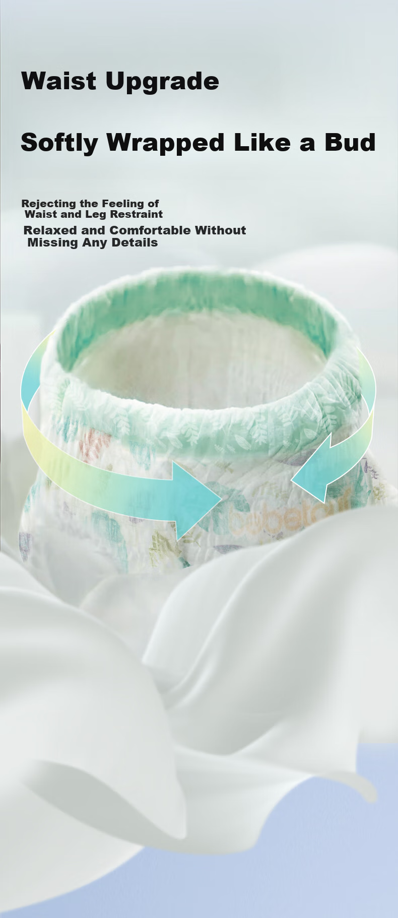 Bebetour Alice Dream Series Baby Diapers S Size (4-8kg), Portable Pack, 5 Pieces, Luxury Softness Upgraded 5
