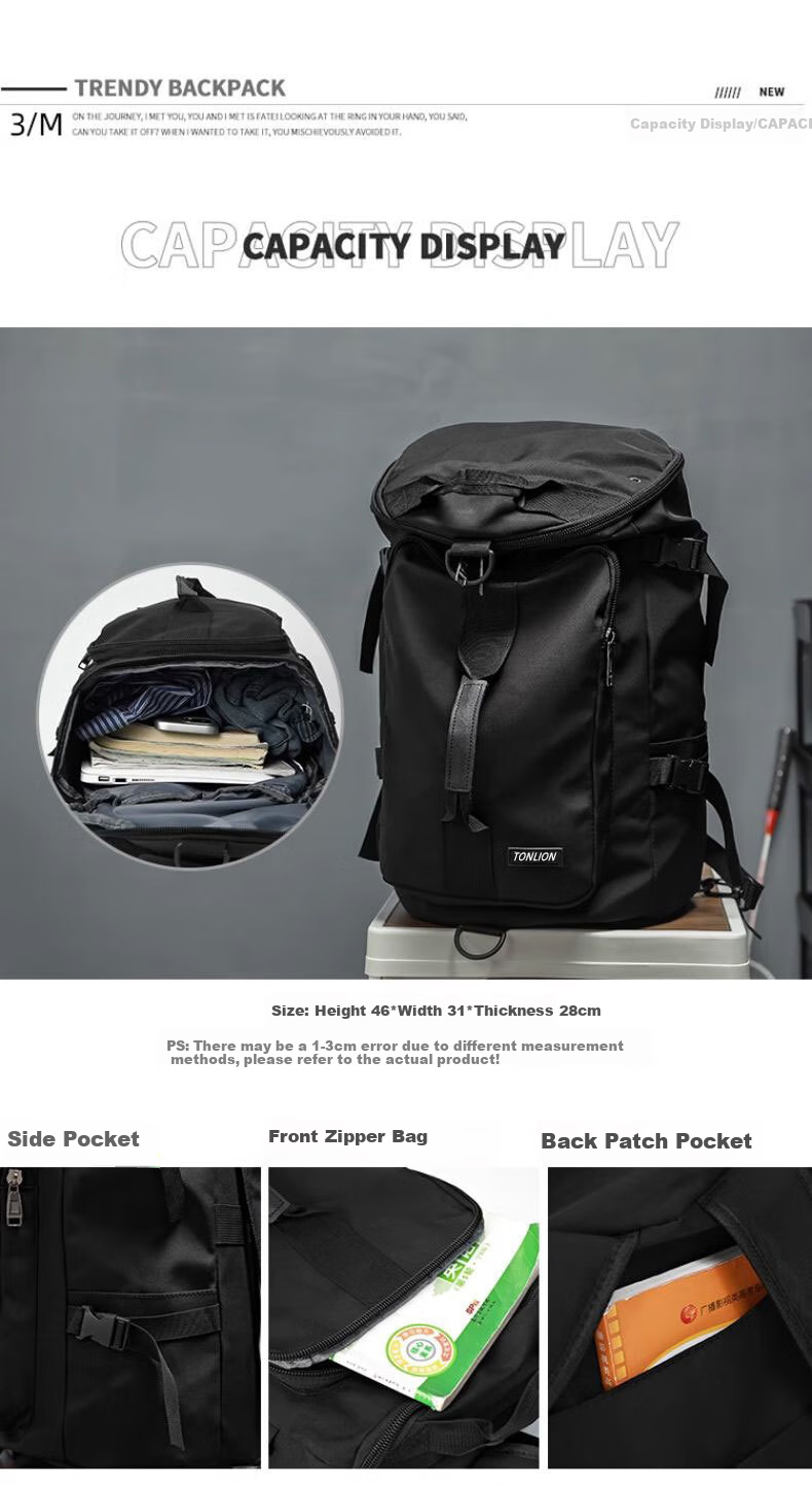 TonLion Backpack Large Capacity Sports Fitness Bag Travel Luggage Bag for Short Trips Outdoor Storage Crossbody Backpack 7