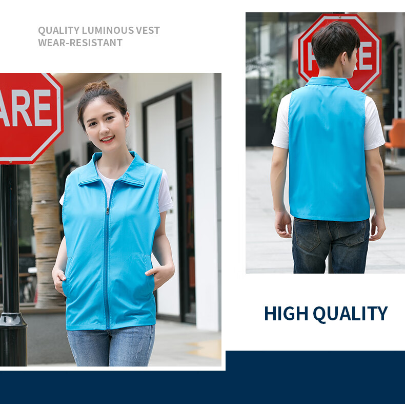 Huipute Vest Work Uniform Summer Reflective Strips Breathable Yellow Vest Equipment Logistics Customizable LOGO Composite Yellow Vest XXL 10