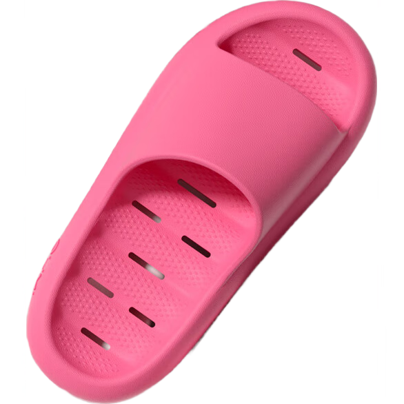 Puxi Bathroom Leak-proof Slippers Quick-dry Hollow Soft Sole Shower Slippers for Women and Men Raspberry Red Size 36-37