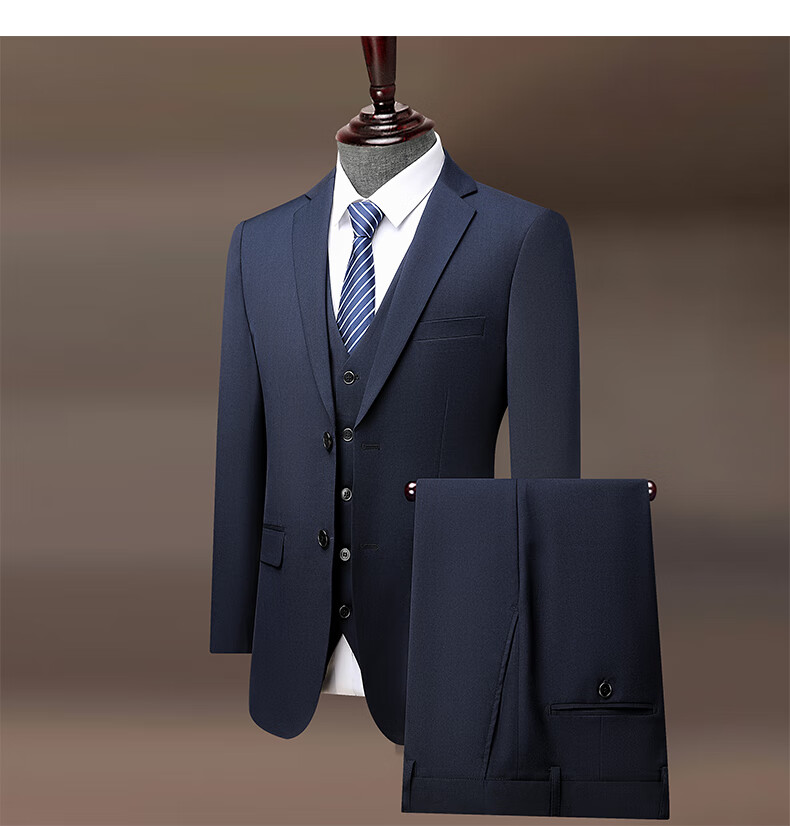 Hodo Men's Slim Fit Business Suit Set Groom Wedding Tuxedo Formal Attire 8