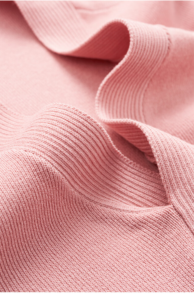 YANYEE Pink Cable Knit Sweater Women 2025 Summer Elegant Slim Fit Long Sleeve V-Neck Top Purple M 17
