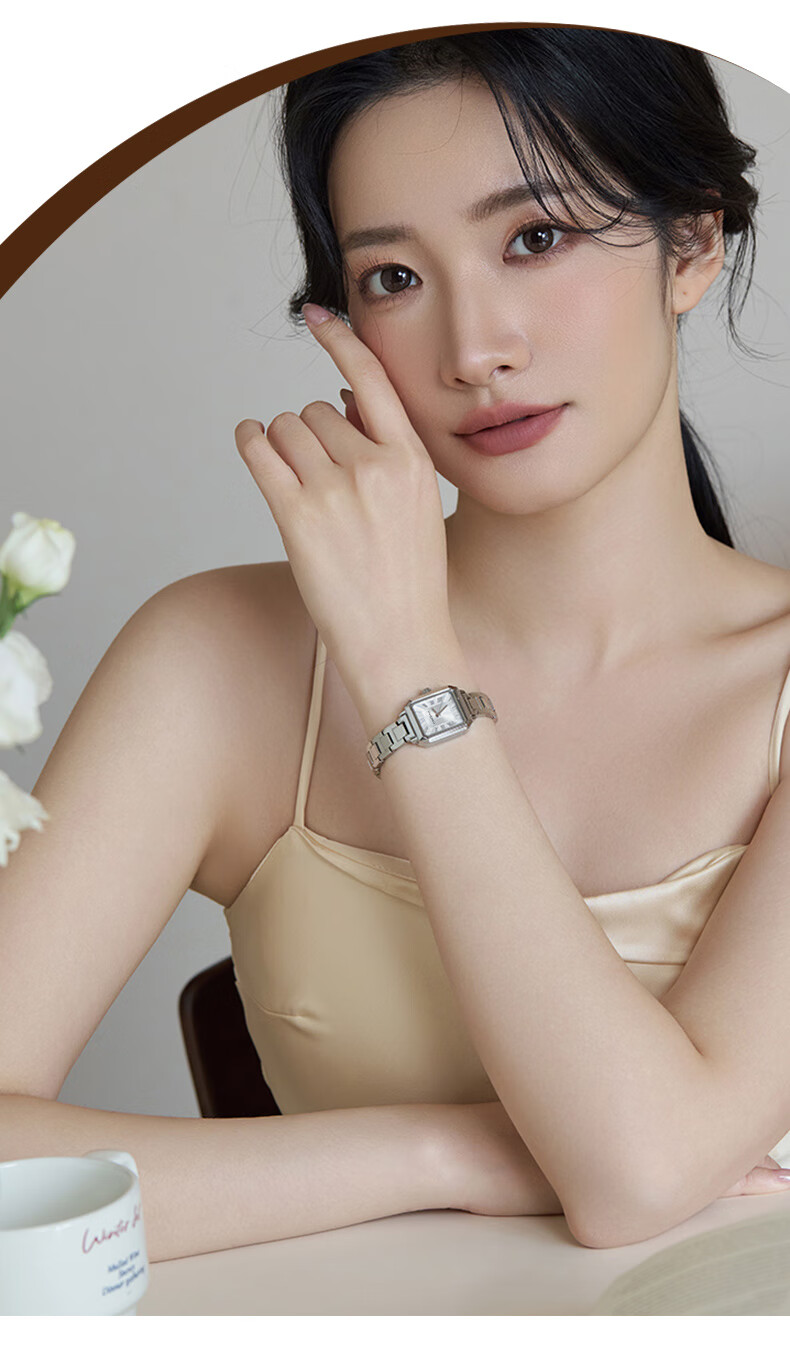 COMLORVEI Vintage Silver Small Square Quartz Waterproof Student Office Commuter Wristwatch D685 2