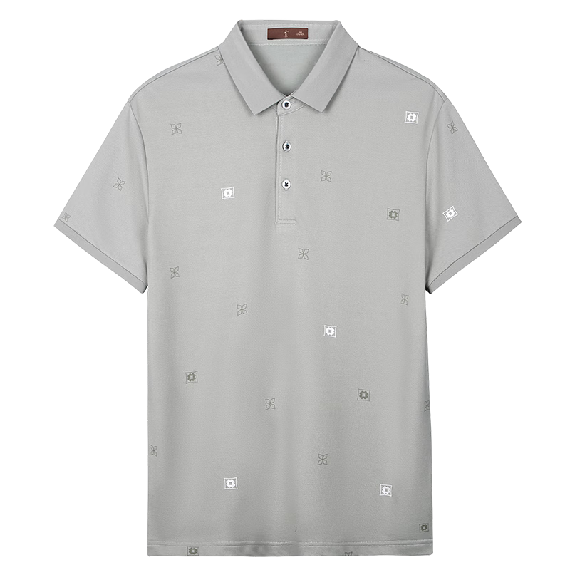 Caizi Men's Polo Shirt Short Sleeve Summer New Mulberry Silk Pique Fabric Breathable 40S Combed Cotton Skin-Friendly T-Shirt Top