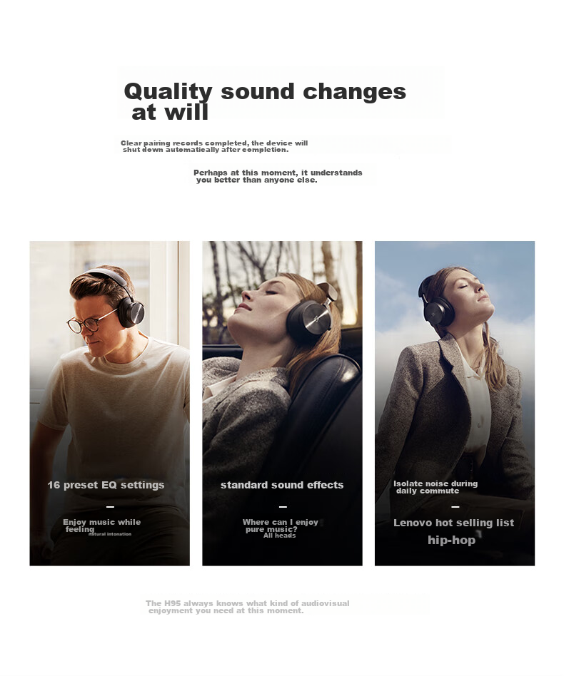 B&O Beoplay H95 Wireless Bluetooth Headphones, Over-Ear Active Noise Cancelling Earphones, B&O Gaming Headset, Gold Color, Mid-Autumn Festival Gift [Gong Jun Endorsed] 6
