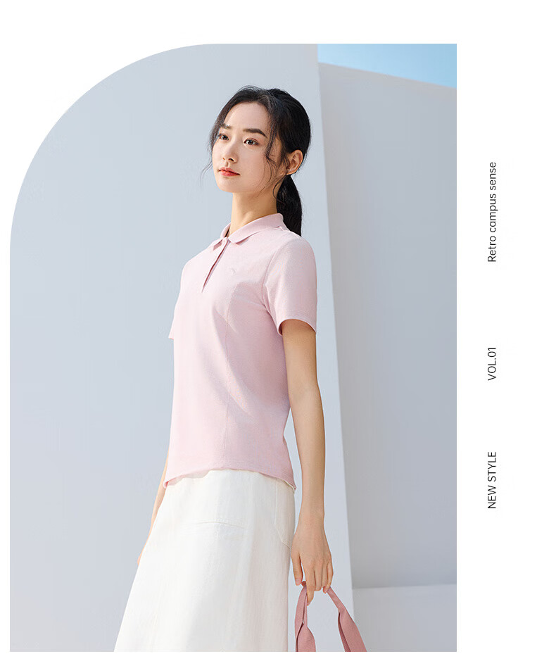 Anta Quick-Dry Polo | Princess Seam Shoulder Half-Zip Short Sleeve Women's Summer New Sun Protection Breathable Top 11