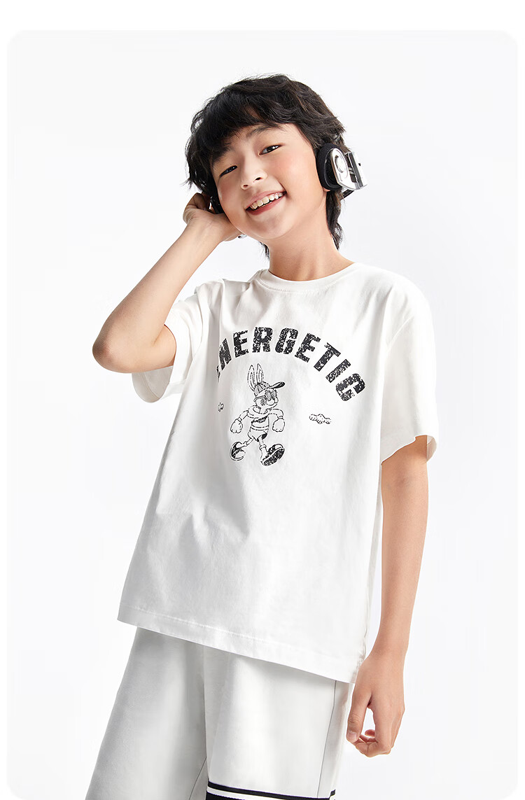 Annil Children's Clothing, Boys And Girls Round Neck Short Sleeve T-Shirt, 2025 Summer New Style, Pure Cotton, Sports Casual, Quick-Drying, Breathable 4