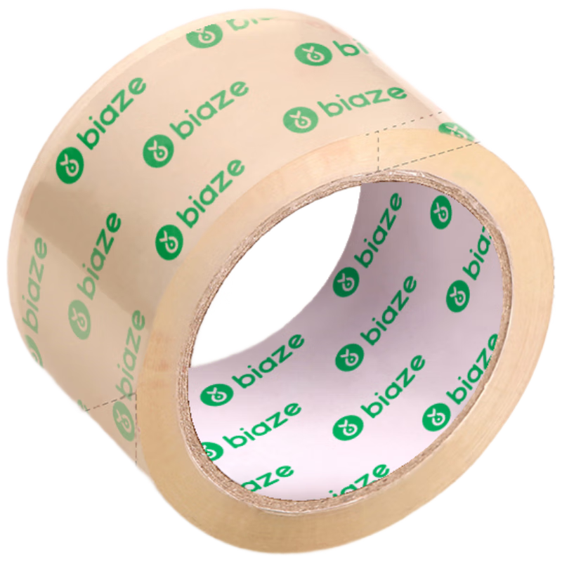 BIAZE Moving Cardboard Box Special 60mm*65y 59m Packing Sealing Tape, 1 Roll