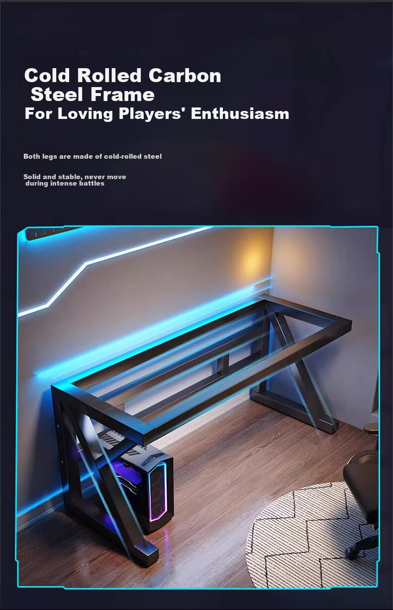 Quanpinwu D1 Computer Desk, Gaming Table for Two People, Home Office Desk, Study Desk, Workstation, Writing Desk 6