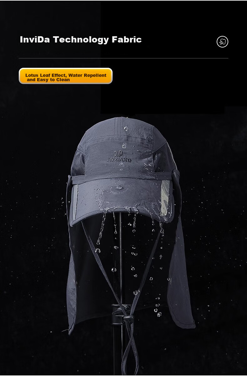 Hengyuanxiang Sun Hat for Men, Outdoor Summer UV Protection Cycling Fishing Sun Protection Hat with Face Shield And Neck Guard Integrated Mountaineering Cap 8