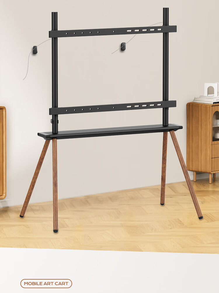 Enlipu TV Mobile Stand for 55-86 Inches, Stainless Steel Artistic Movable TV Bracket, Home Floor-Standing Cart with Wheels Suitable for Multiple TV Brands 11