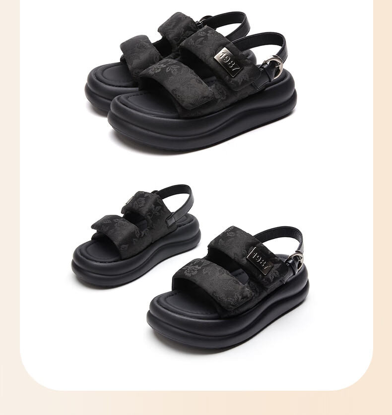 DAPHNE Women's Platform Sandals 2026 Spring New Casual Slip-On Beach Shoes Soft Sole 10