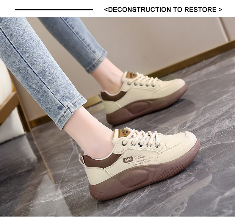 TonLion Women's Summer 2026 Thick Sole Casual Height Increasing Sports Sneakers Black Size 37 5