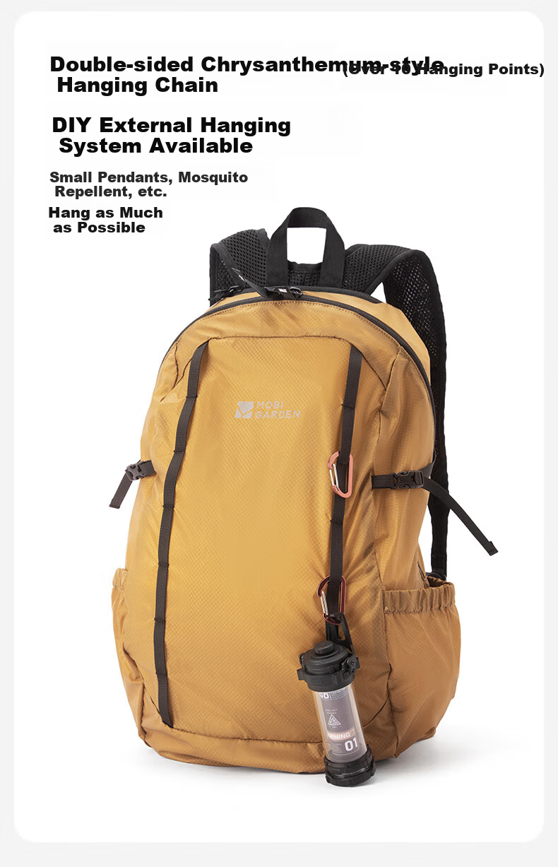 MOBIGARDEN Lightweight Feather-Like Skin Bag, Outdoor Camping Ultra-Light Water-Resistant Backpack, NX24664025, Dark Iron Gray 7