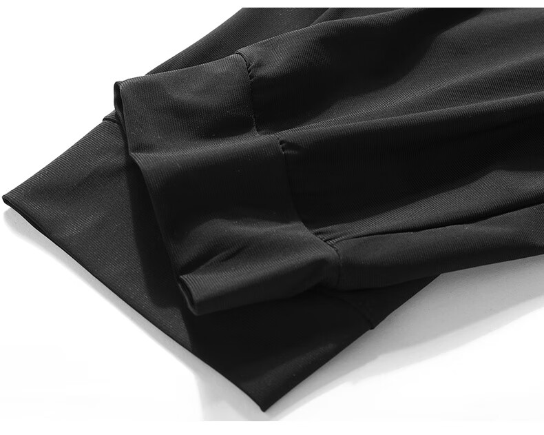 ROMON Ice Silk Casual Pants for Men, Summer Lightweight Elastic Sports Pants, Quick-Dry Versatile Trousers for Men ZH206 Straight-Leg Black XL 7