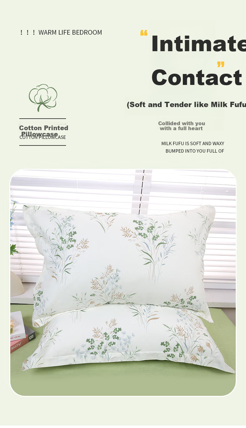 Grace Pillowcases, All-Cotton, Set of Two, Pillow Covers for Adult Home Use, Manshan 48*74cm 1