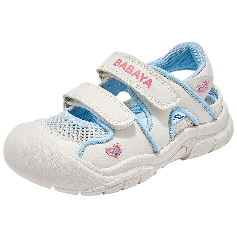Babaya Children's Sandals, 2026 New Style, Girls' Versatile Shoes, Boys' Beach Shoes, Casual Sneakers, Beige Blue, Size 30
