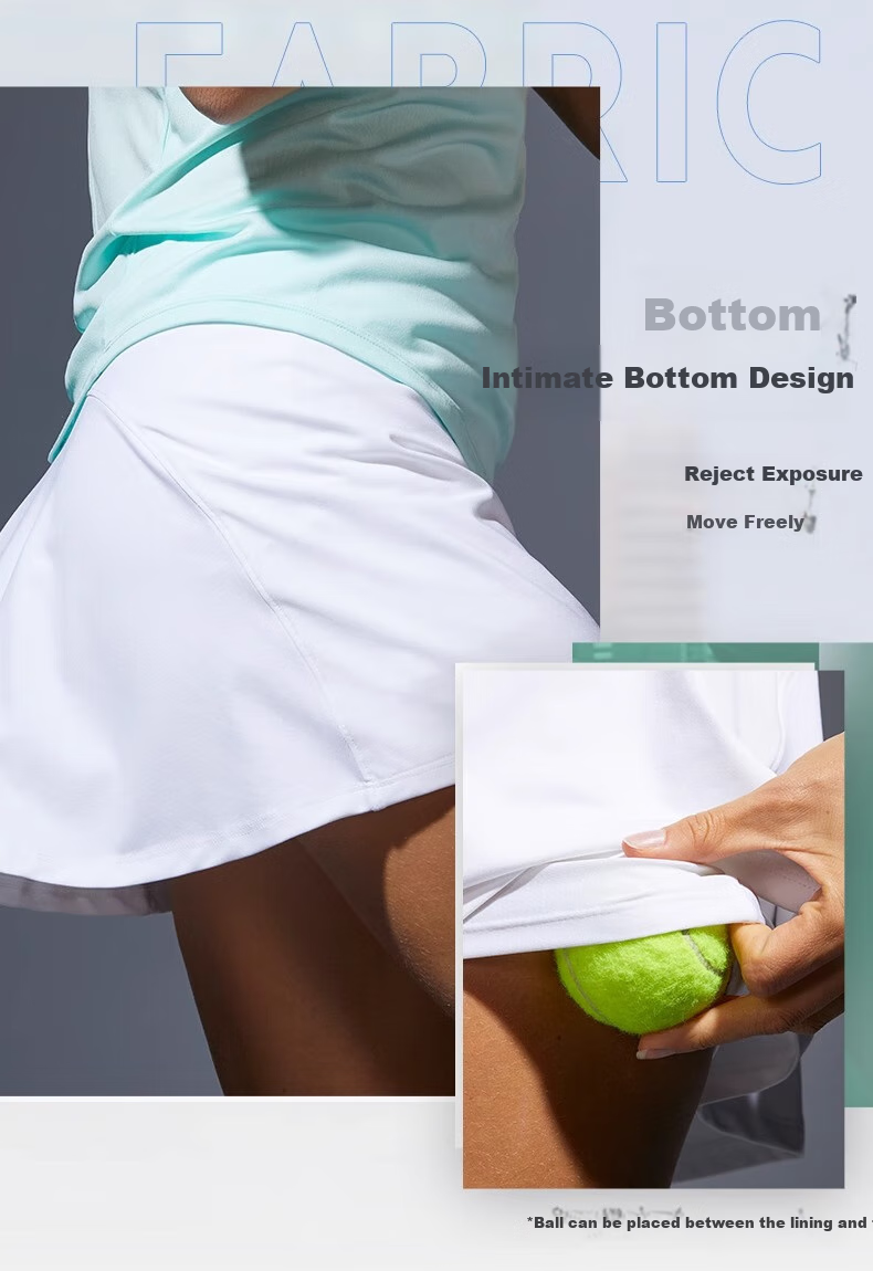 DECATHLON Women's Sports Skort Summer Short Skirt Tennis Skort Elegant Black 2XS-2696866 4