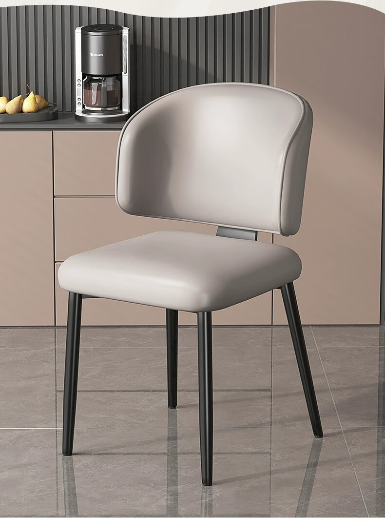 Yimo New Home Dining Chair Stool with Backrest Luxury Nordic High-end Restaurant Master Chair Dining Table Chair 3