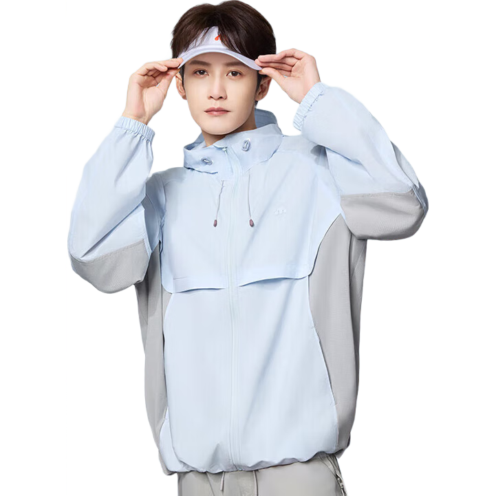 Meilicheng [Tan Jianci Same Style] Puff Sun Protection Clothing for Women And Men, UV Protection, Gray Blue, XL