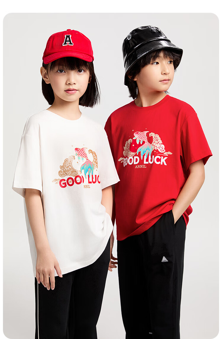 Annil Children's Clothing, Boys And Girls Round Neck Short-Sleeve T-Shirt, 2025 Summer New Pure Cotton, Sports Casual Quick-Dry Breathable 11
