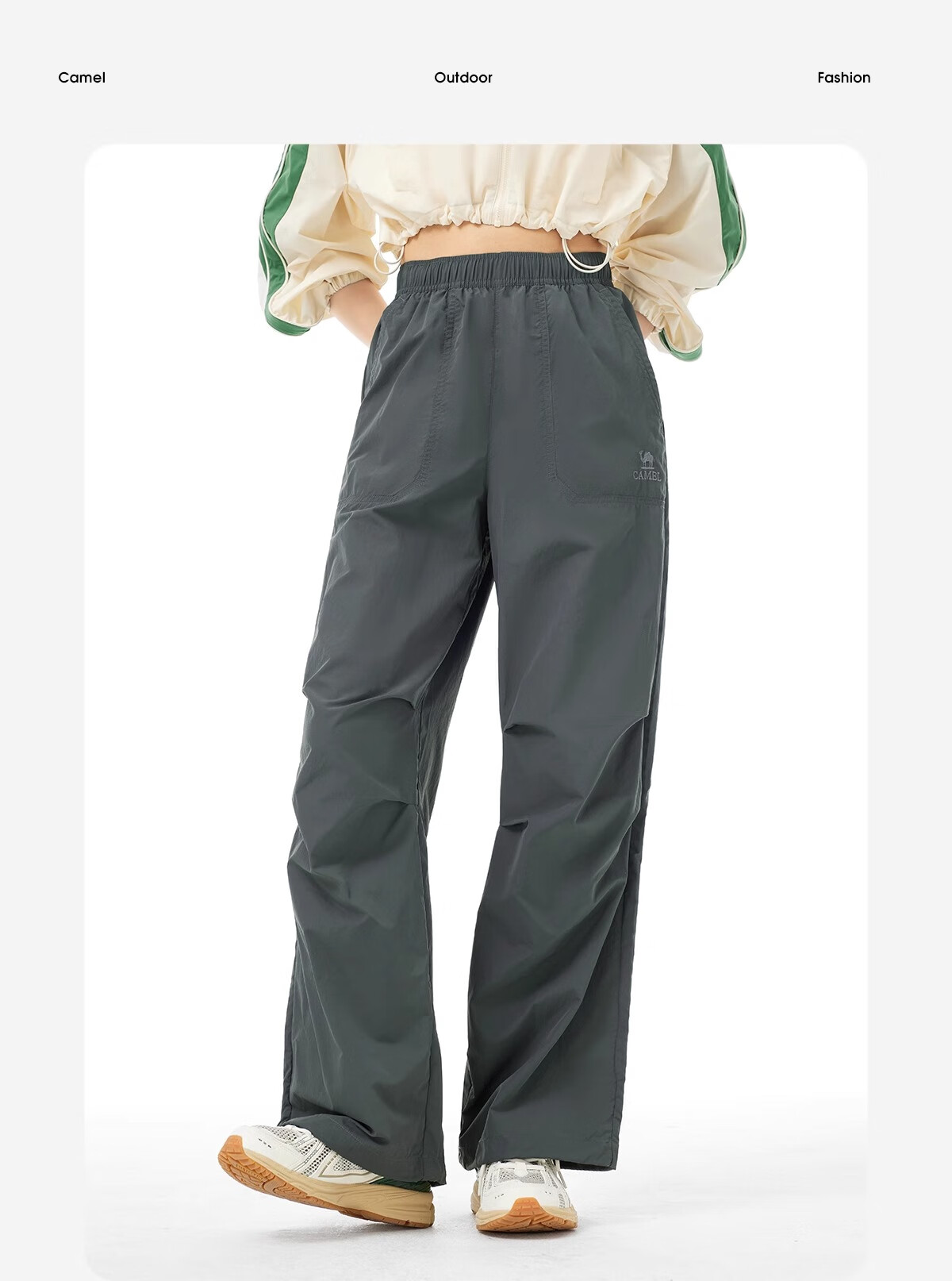 CAMEL Cargo Pants for Women, Spring And Summer Paratrooper Pants, Outdoor Sun Protection Cool-Feeling Quick-Dry Casual Pants for Men A24CZ01776C 16