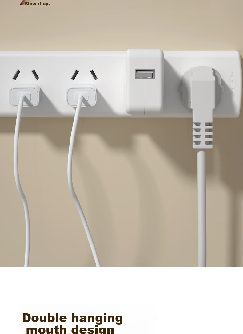 Deli Pearl White Series National Standard Safe Power Strip/Extension Cord/Power Bar/Power Board/Outlet Strip/Extension Cord with Master Switch, Protective Cover, 4 Outlets, 3 Meters, LX128 5