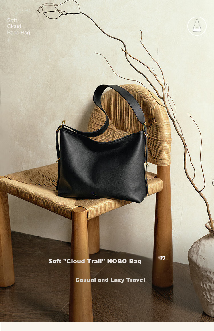HR Handbag, Women's Large Capacity Tote Bag, Hobo Bag, Top-Grain Leather Shoulder Crossbody Bag, Birthday Gift 2