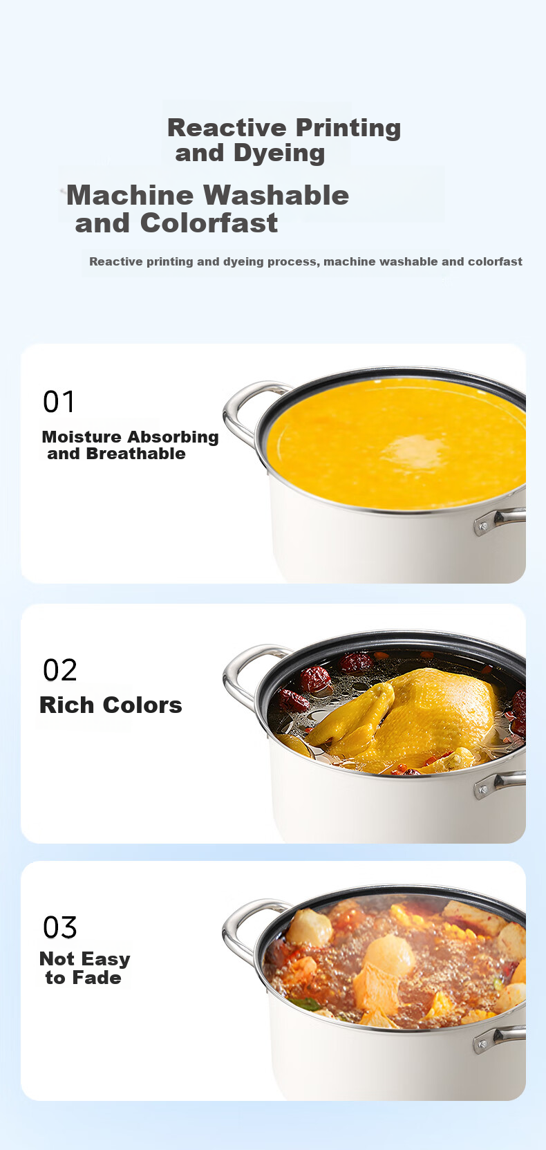 Midea Titanium Ceramic Non-Stick Soup Pot Pressure Stew Cooker Multi-Use Gas and Induction Hot Pot 3