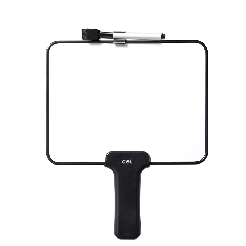 Deli Handheld Whiteboard, Small Double-Sided Whiteboard for Live Streaming, Scoreboard, Message Board, Large Writing Pad, Desktop Competition Prompter, Teaching Writing Board, Children's Small Size