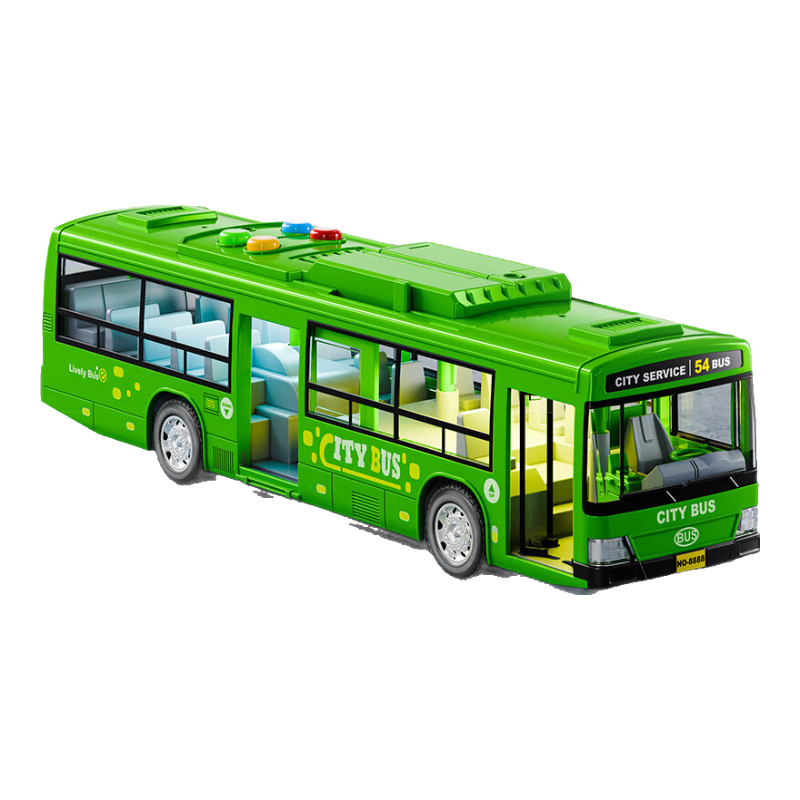 Soumade Bus Toy Car, Realistic Vehicle Model, Public Transport Bus Toy, Birthday Gift for Boys Aged 3-6