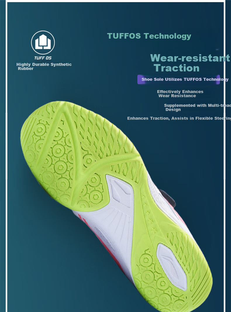 Li-Ning Table Tennis And Badminton Shoes, MAGE ESS Series Professional Sports Shoes, Unisex Ball Star Training Shoes, Size 37 6