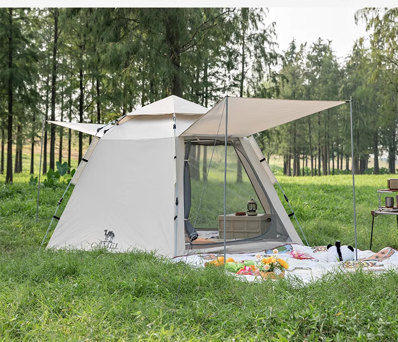 CAMEL Tent, Outdoor Hexagonal Automatic Canopy Tent, Portable Park Camping Overnight Tent, B121 13