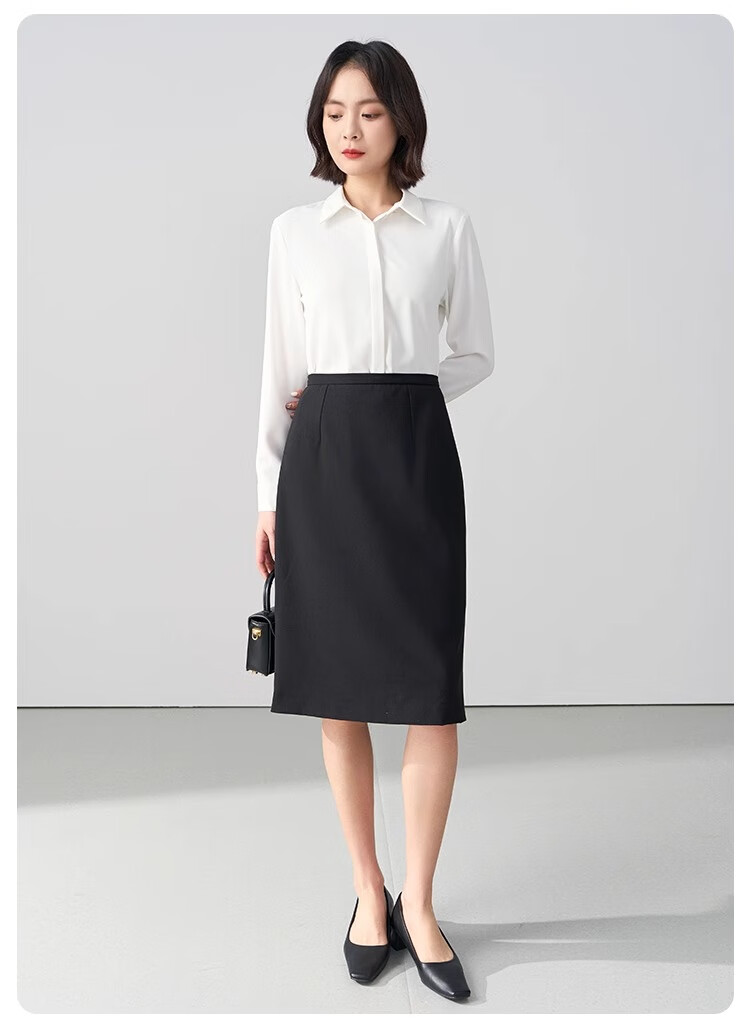 Bodexiaojie Black Interview Skirt, Women's Short Skirt, Professional Pencil Skirt, Formal Bodycon Skirt, Suit Skirt 24