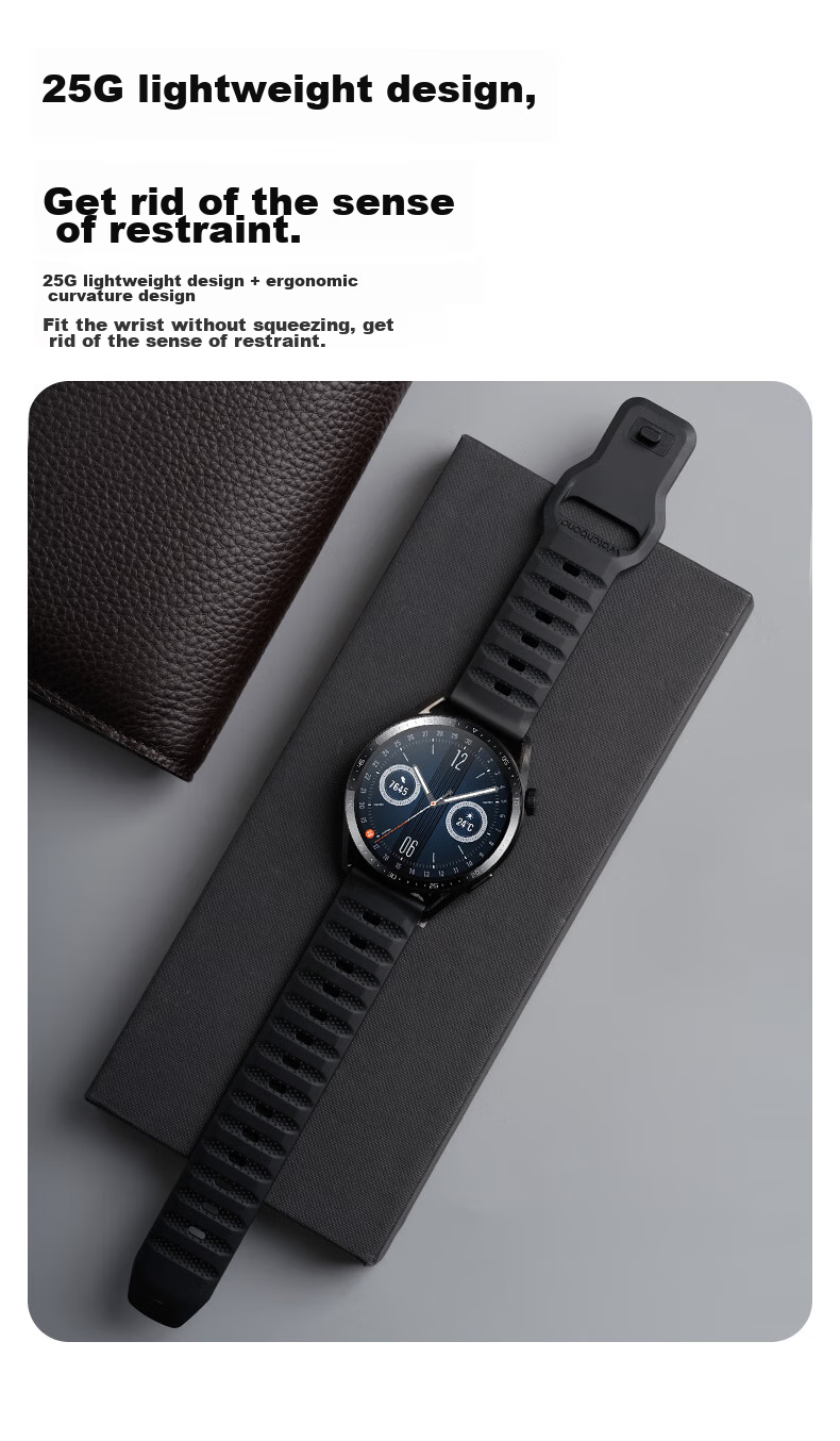 Watchbond Compatible with Huawei Watch 6/6 Pro/5/GT7 Pro/6 Pro Strap, GT7/6/5/4 Men's FKM Fluoroelastomer Watch 4 Pro Business Style 46mm Wristband 10