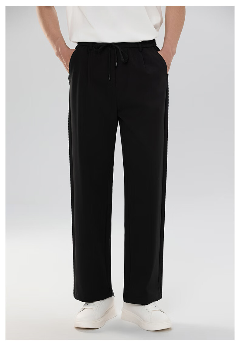 MARKLESS Men's Casual Pants, Commuter Draping Trousers, Loose-Fitting Versatile Long Pants 5808, Misty Brown, S 18