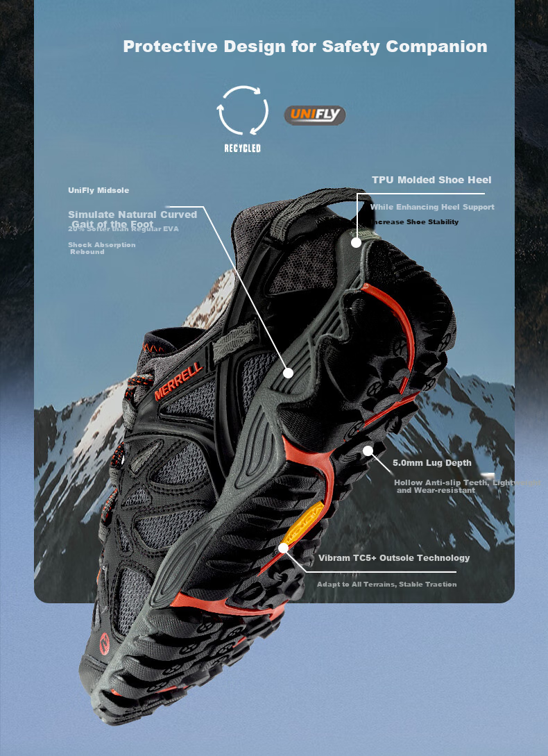 Merrell ALLOUTBLAZE Men's Classic Outdoor Hiking Shoes: Lightweight, Breathable, Durable, Non-Slip Casual Footwear 5